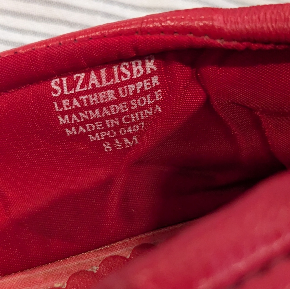 Sam & Libby Red Flats with Bow Detail - Picture 5 of 6